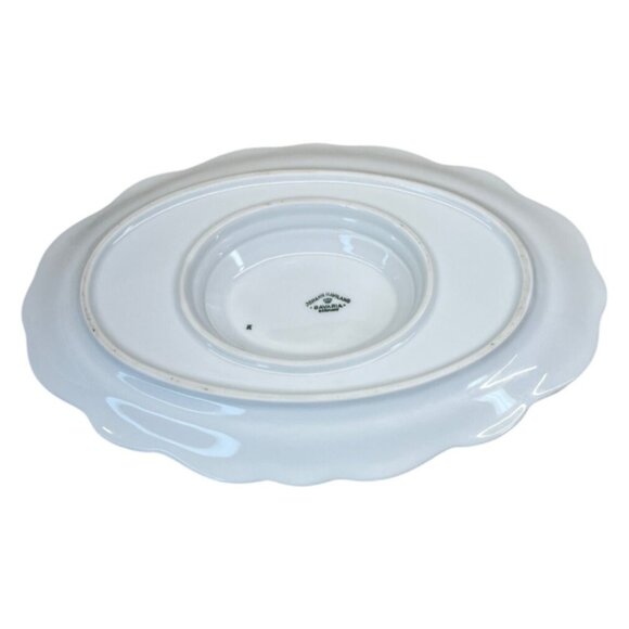 Johann Haviland Platinum Baroque White Gravy Boat with Attached Underplate - Picture 8 of 12